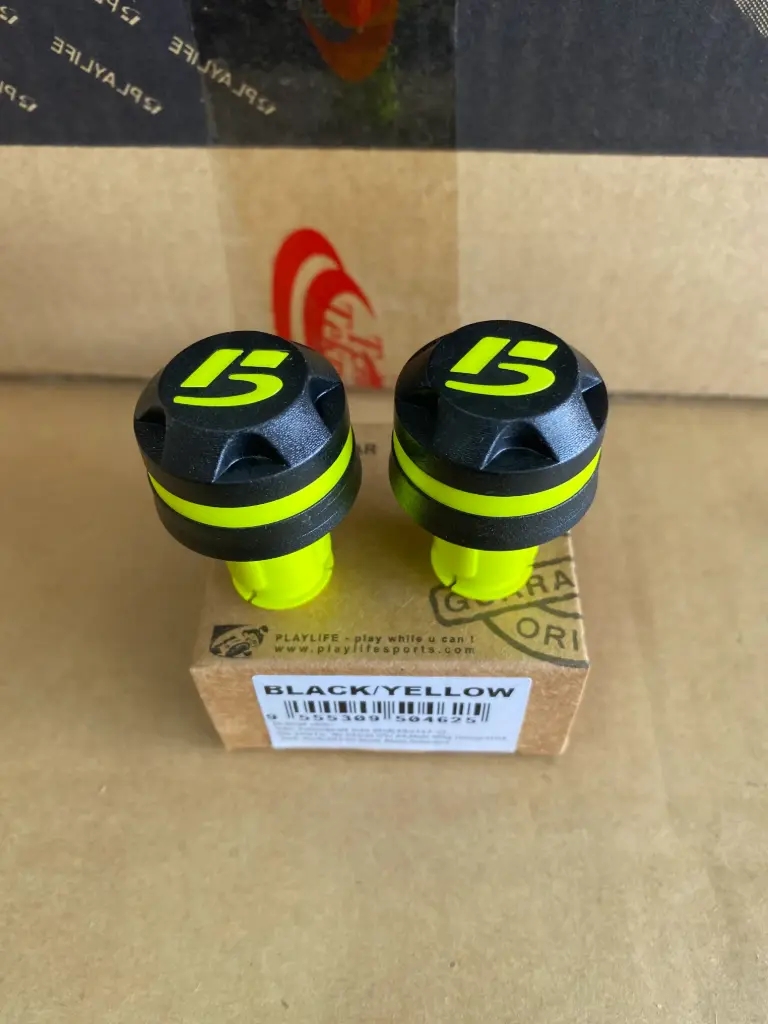 HANDLE BAR BALANCER PLAYLIFE - YELLOW (PAIR W/ HANDLE GRIP OPEN)