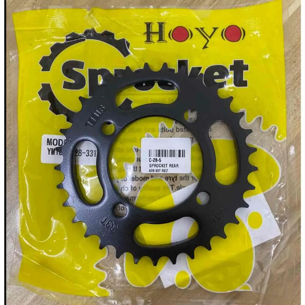SPROCKET REAR RXZ (BLACK) 428 - 33T