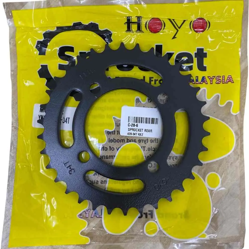 SPROCKET REAR RXZ (BLACK) 428 - 34T