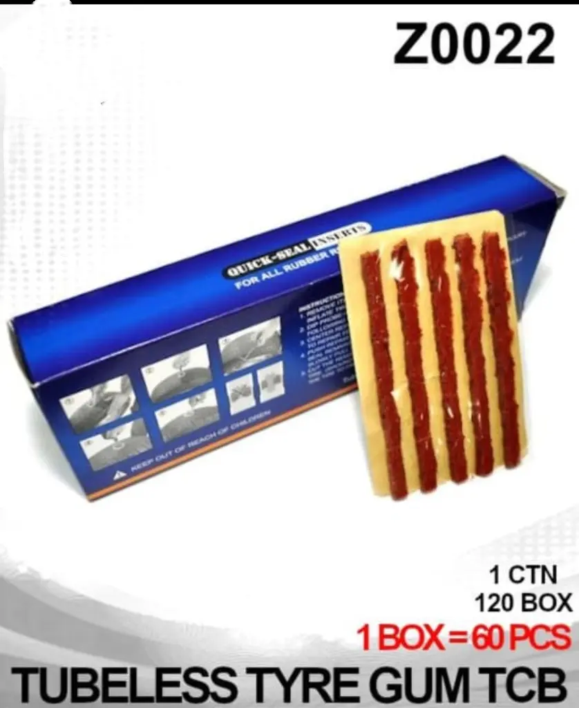 TYRE GUM TUBELESS CACING (1 BOX 60 PCS)