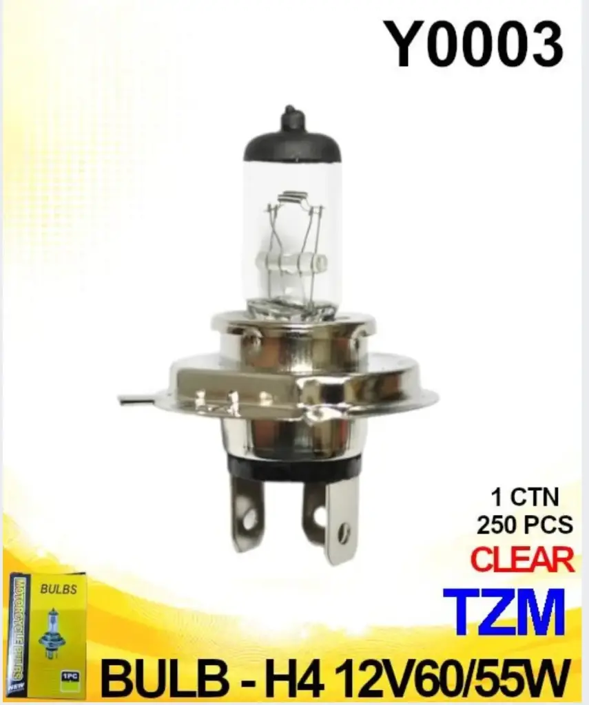 BULB H4 12V60/55W-TZM (CLEAR)(1CTN=250PCS)