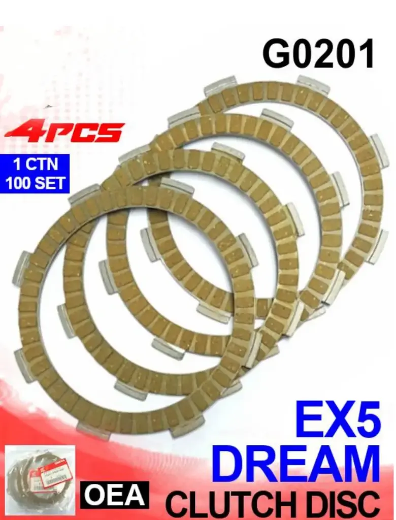 CLUTCH DISC - EX5/ DREAM/ ALPHA/ WAVE-DX (4 PCS)